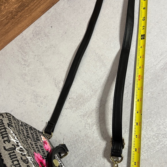 Juicy Couture | Word On The Street Rose Logo Print Satchel Bag Y2K - Picture 14 of 16